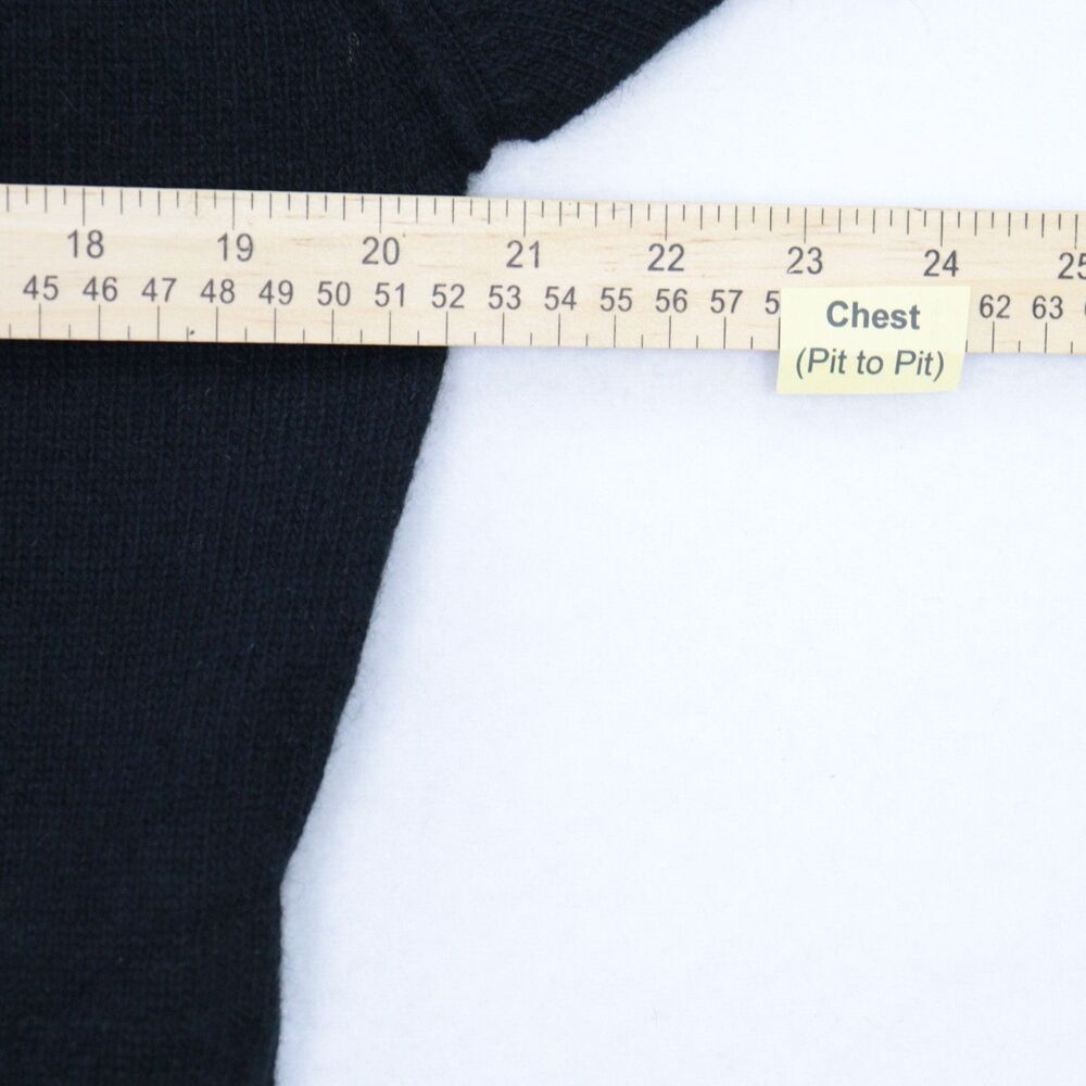 Vintage Black Sweater Dress Wool Rabbit SZ M Lagenlook Cozycore Pockets Modest - Picture 8 of 10
